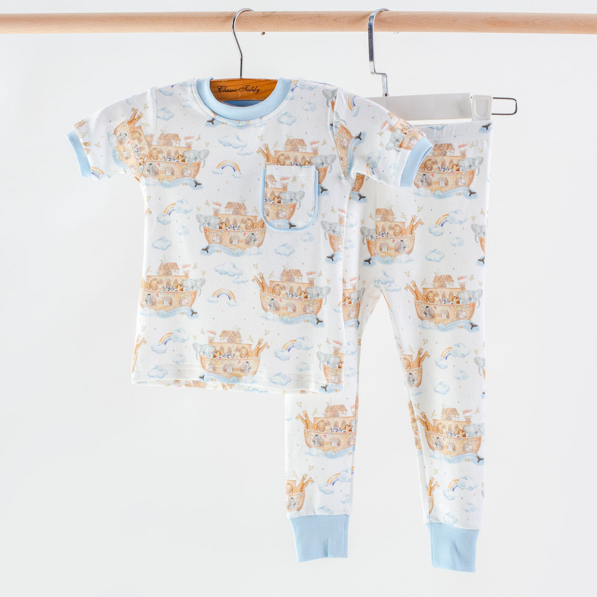Nola Tawk All Aboard Noah's Ark Organic Cotton Kids Pajamas - Little Miss Muffin Children & Home