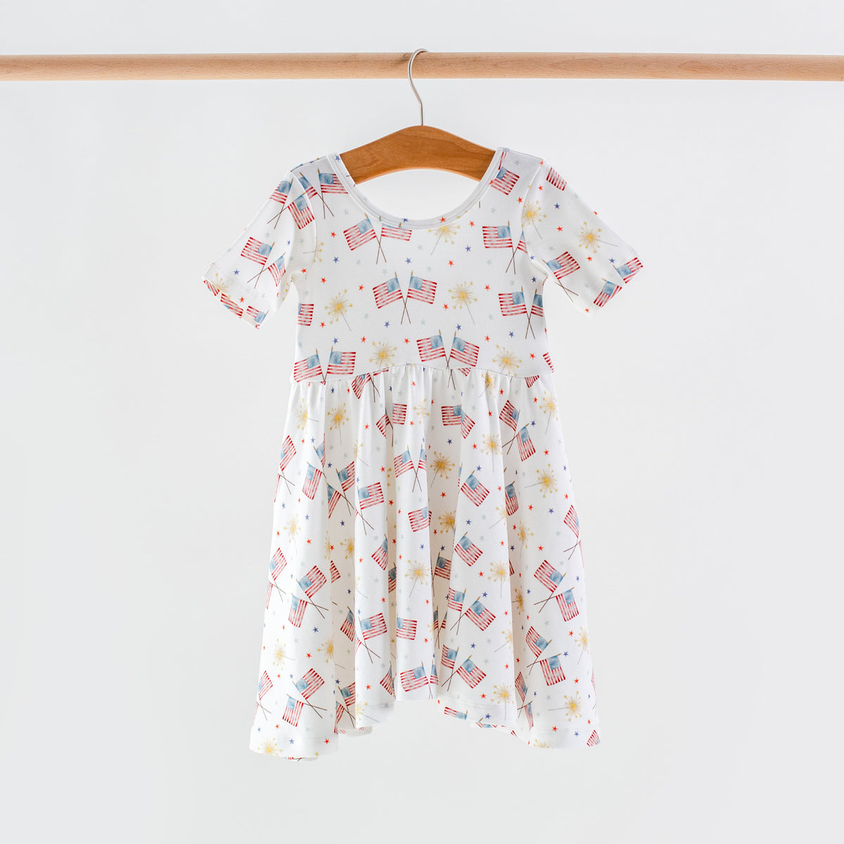 Nola Tawk Patriotic Parade Organic Cotton Dress for Kids - Little Miss Muffin Children & Home