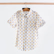 Black and gold fleur de lis collared shirt for kids