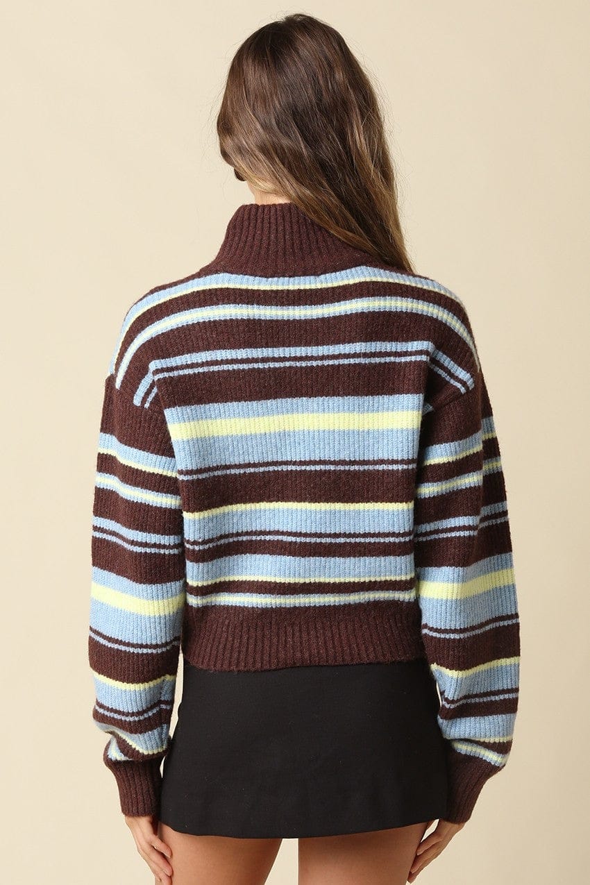 Olivaceous Aspen Striped Zip-Up Knit Cardigan - Little Miss Muffin Children & Home
