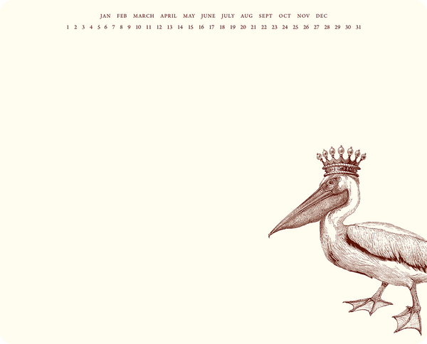 king pelican mouse pad and note pad for desk