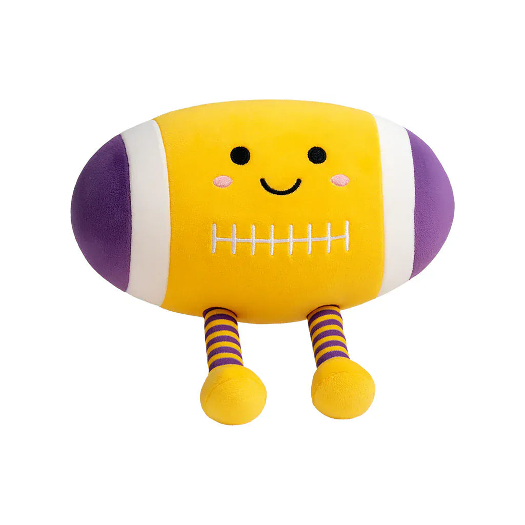 Nola Tawk Purple & Gold Football SquishySnuggle Plushie - Little Miss Muffin Children & Home