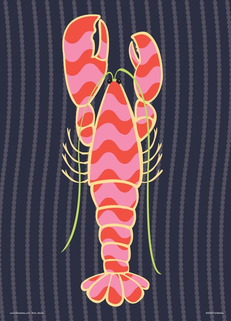 FishBellies Lobstah Towel, 2 Available Colors - Little Miss Muffin Children & Home