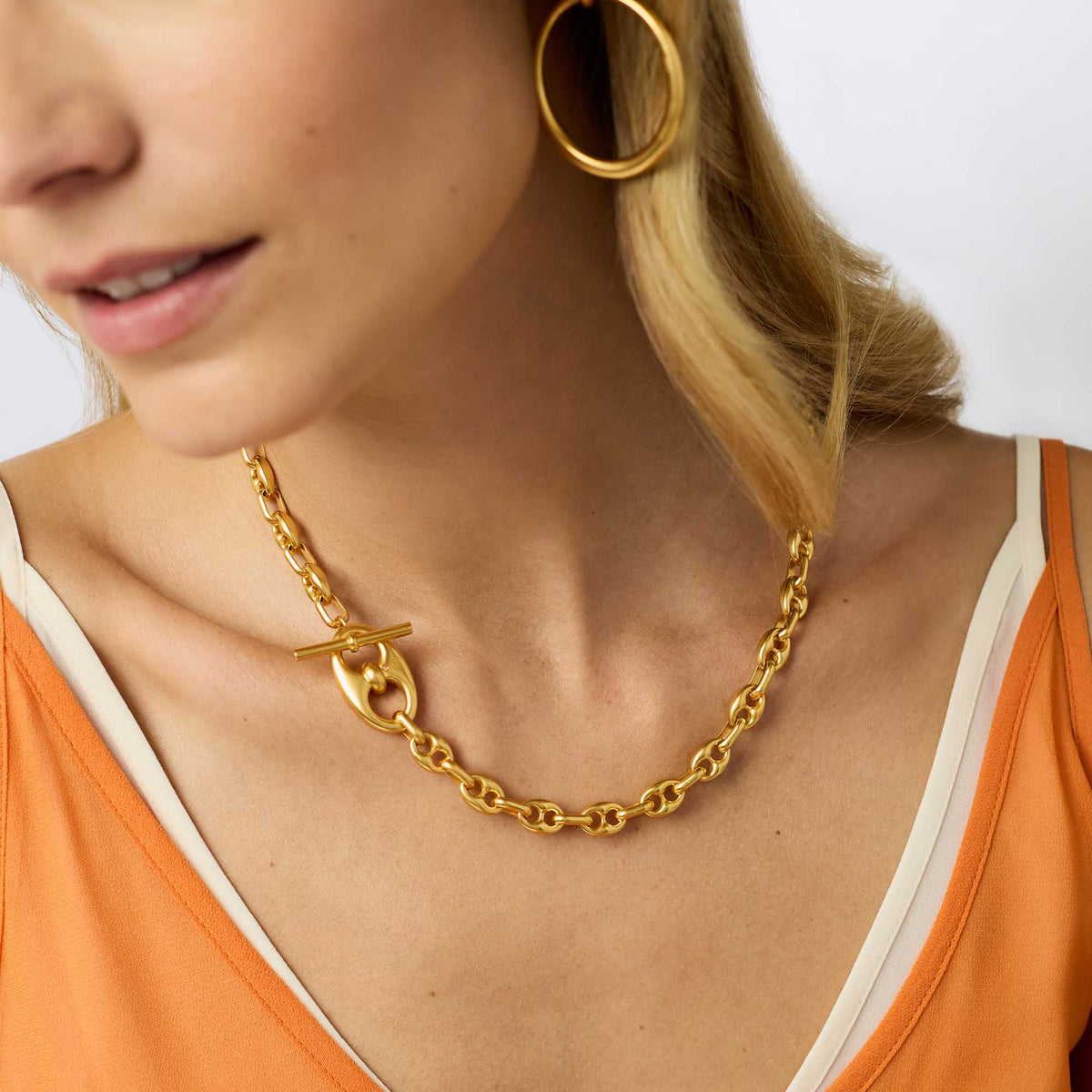 Julie Vos Gold Laguna Demi Link Necklace - Little Miss Muffin Children & Home