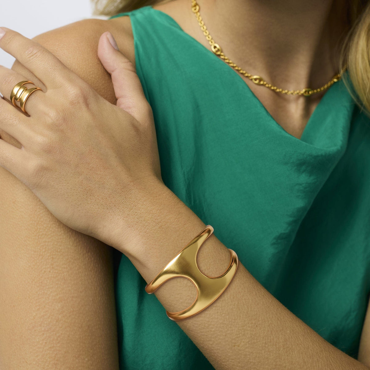 Julie Vos Gold Laguna Statement Cuff - Little Miss Muffin Children & Home