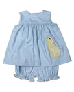 Whimsy Bay Kids Little Lab Applique Lacey Bloomer Set - Little Miss Muffin Children & Home