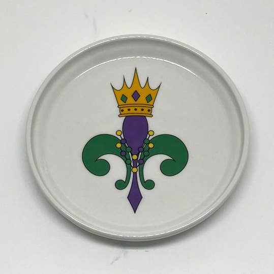 Mardi Gras Fleur de Lis Anything Dish