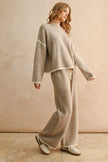 Mocha High Neck Long Sleeve Sweater Top