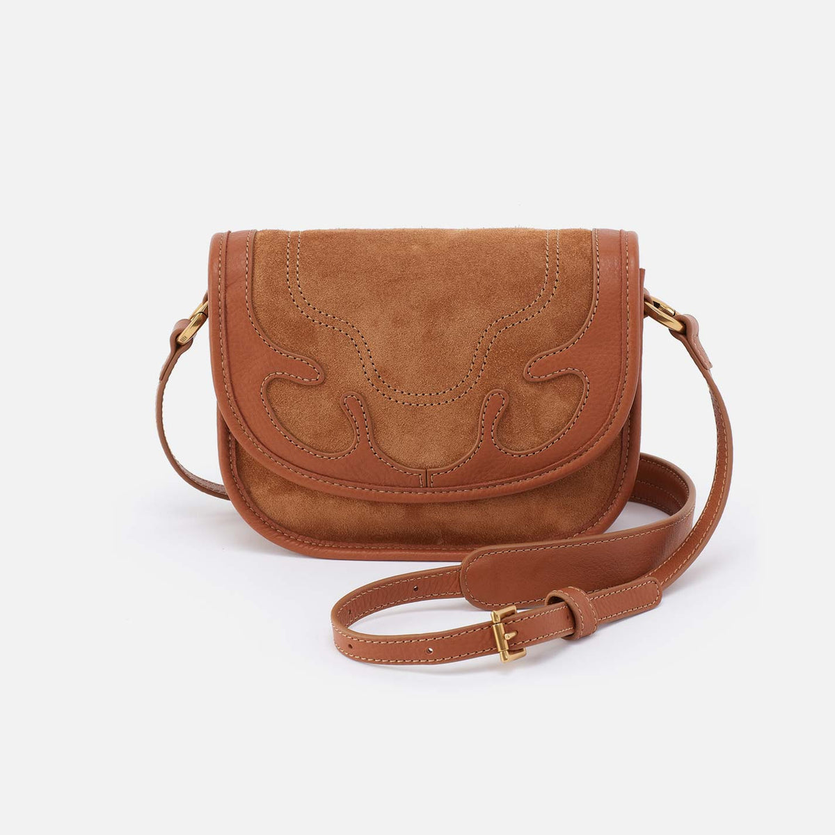 Hobo Kiva Small Crossbody in Suede Leather, Oak Barrel - Little Miss Muffin Children & Home