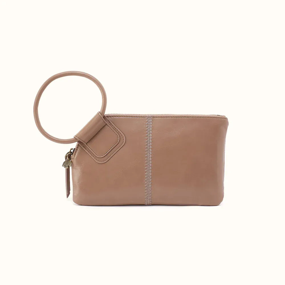 Hobo Sable Wristlet in Polished Leather - Woodsmoke - Little Miss Muffin Children & Home