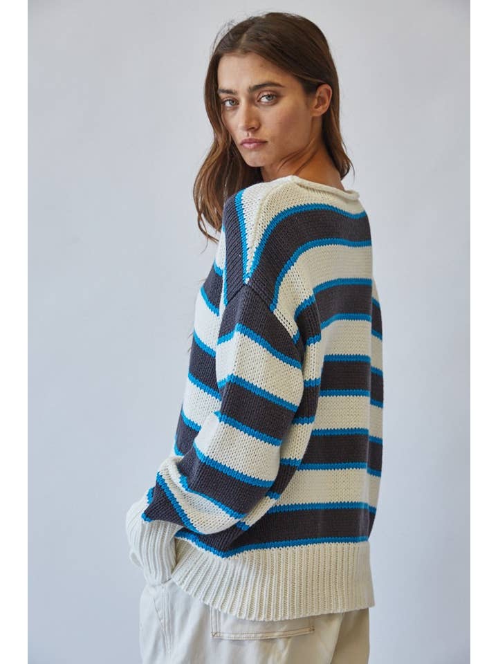 Navy Combo Stripe Sweater