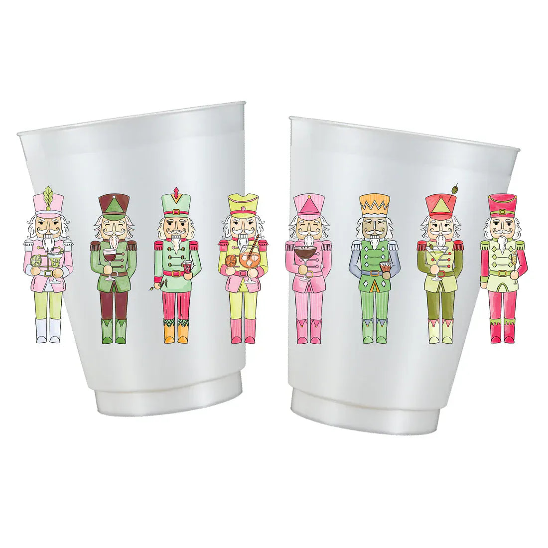 Southern Soiree Bartender Nutcracker Cocktails Frosted Pearl Full Wrap Cups - Little Miss Muffin Children & Home