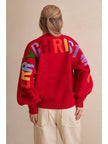 oversized merry christmas red sweater