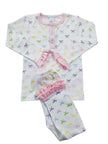 Lulu Bebe Lulu Bebe Bows Print Pima Girl Pajama Set - Little Miss Muffin Children & Home