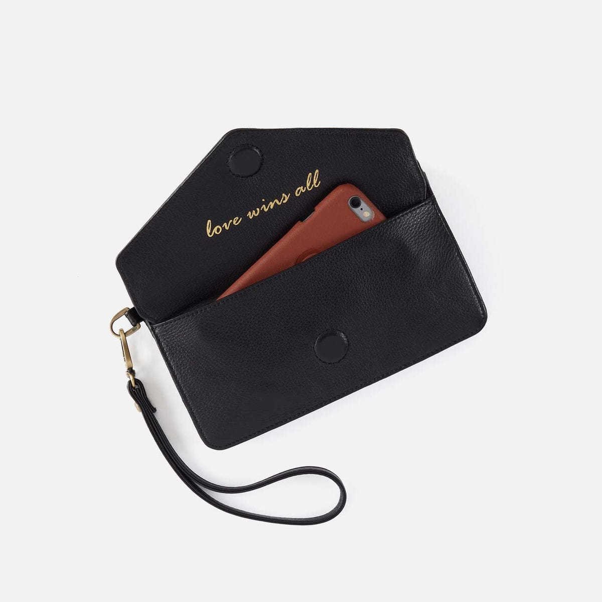 Hobo Goldie Wristlet in Pebbled Leather - Black - Little Miss Muffin Children & Home