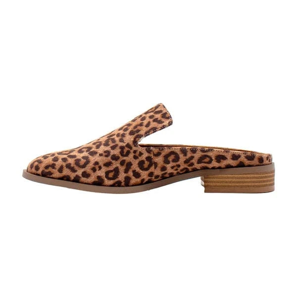 leopard cushioned mule