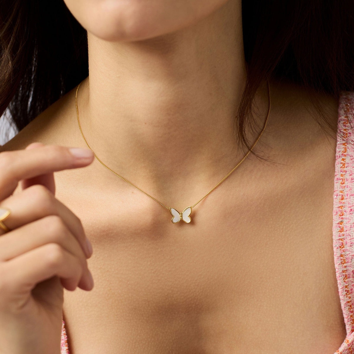 Julie Vos Papillon Delicate Necklace with Mother of Pearl - Little Miss Muffin Children & Home