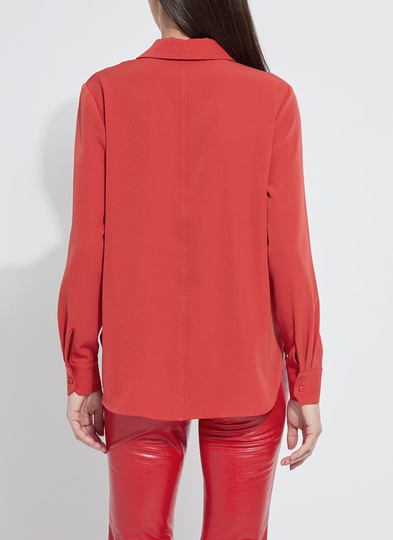 red button down dress shirt