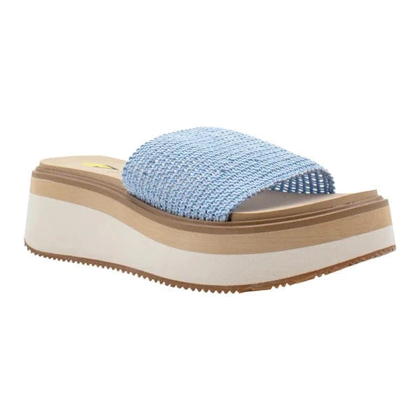 Volatile Volatile Portobello Woven Raffia Sandal in Light Blue - Little Miss Muffin Children & Home