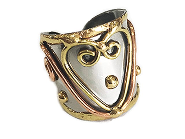 Anju Jewelry Mixed Metal Heart Cuff Ring - Little Miss Muffin Children & Home