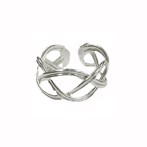 Anju Jewelry Silver Plated Adjustable Ring – Loose Braided Wires - Little Miss Muffin Children & Home