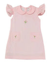 Lulu Bebe Lulu Bebe Ruby Flutter Sleeve Embroidered Dress with Pockets - Little Miss Muffin Children & Home