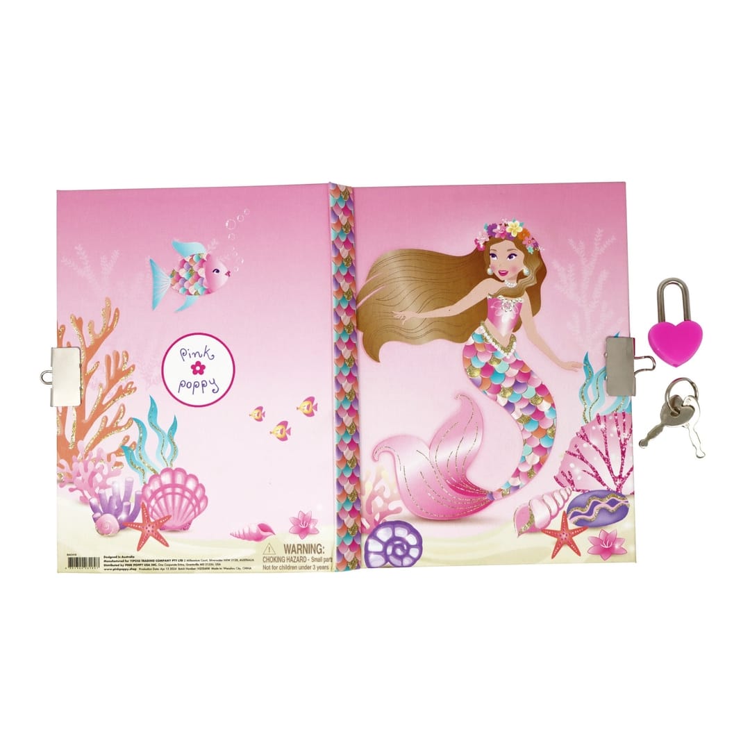 Pink Poppy Pink Poppy Enchanted Mermaid Lockable Notebook - Little Miss Muffin Children & Home