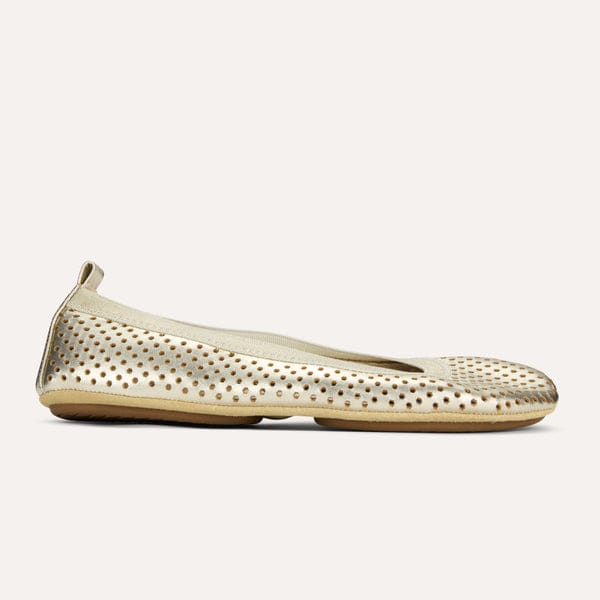 Yosi Samra Gold Metallic Perforated Samara - Little Miss Muffin Children & Home