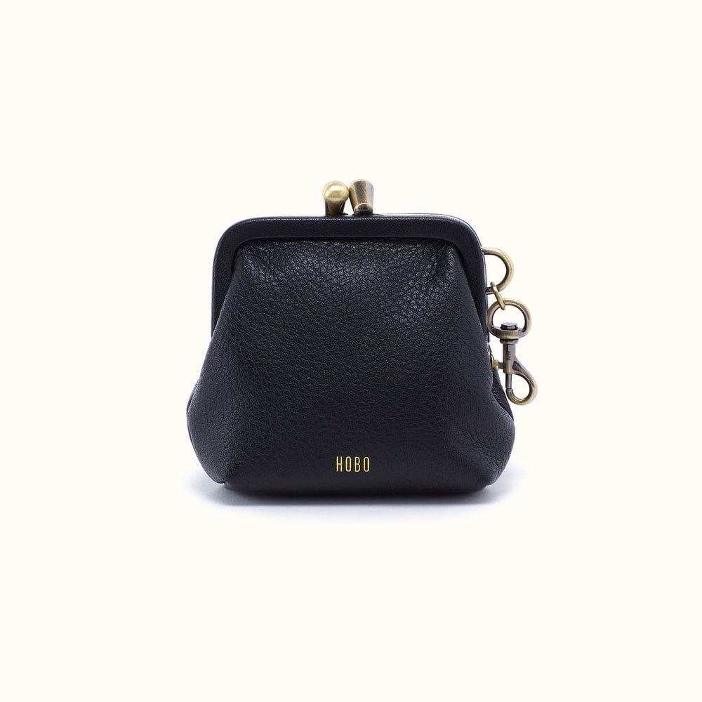 Hobo Alba Frame Clip Pouch in Pebbled Leather Black - Little Miss Muffin Children & Home