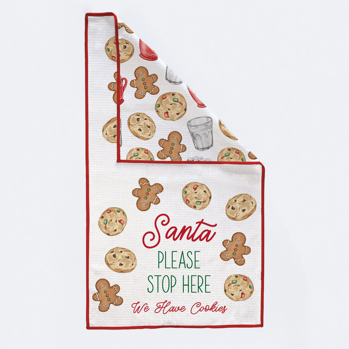 santa stop here towel