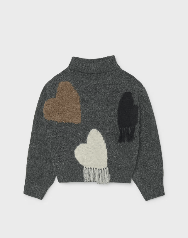 Mayoral Usa Inc Hearts with Fringe Sweater - Little Miss Muffin Children & Home