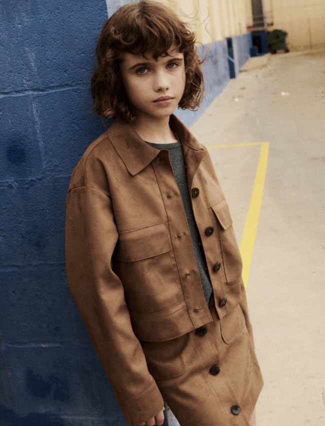 Mayoral Usa Inc Faux Suede Button Front Skirt with Patch Pockets - Little Miss Muffin Children & Home