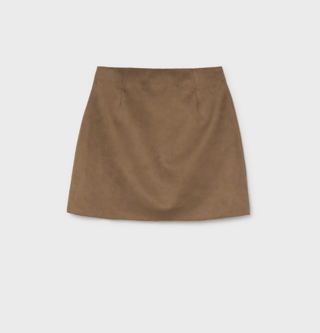 Mayoral Usa Inc Faux Suede Button Front Skirt with Patch Pockets - Little Miss Muffin Children & Home