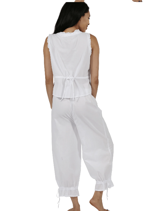 La Cera Sleeveless Draw Leg Capri Pajama Set - Little Miss Muffin Children & Home