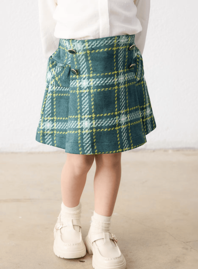 Mayoral Usa Inc Faux Suede Plaid Skirt - Little Miss Muffin Children & Home