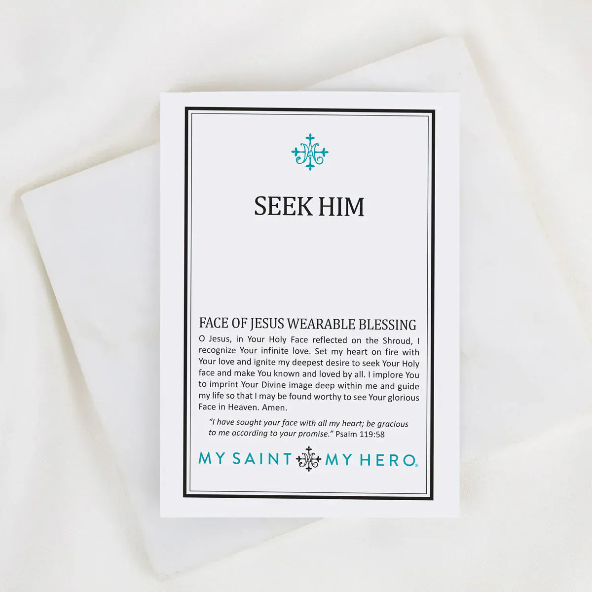 My Saint My Hero Seek Him Necklace, 18K Gold Plated on Rope Chain - Little Miss Muffin Children & Home