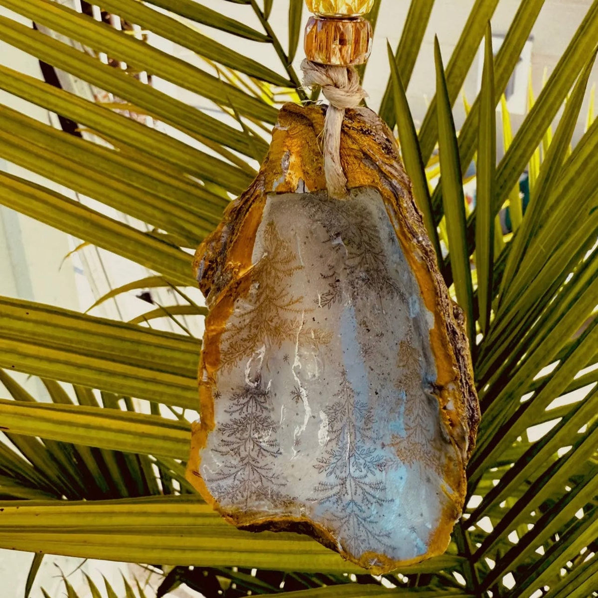Silver and Gold Tree Oyster Shell Ornament