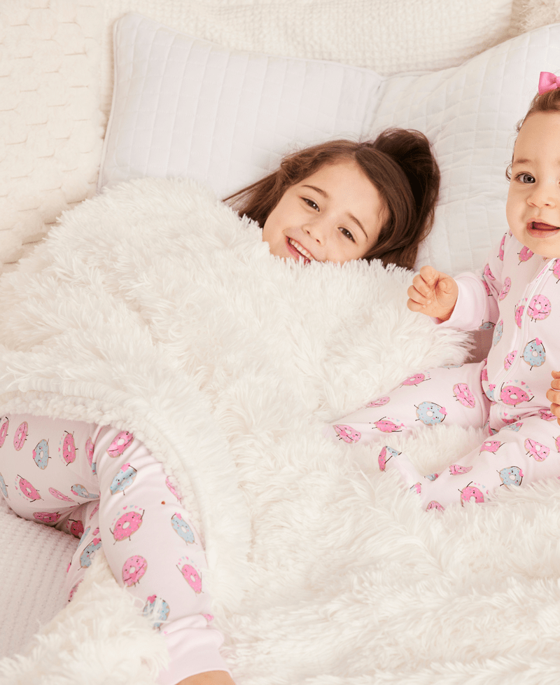 Kissy Kissy Kissy Kissy Pajama Set Snug Print Sweet Donuts, Pink - Little Miss Muffin Children & Home
