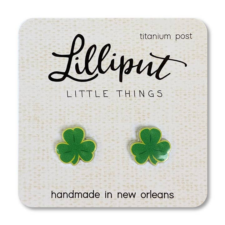 St Patricks Day Shamrock Earrings