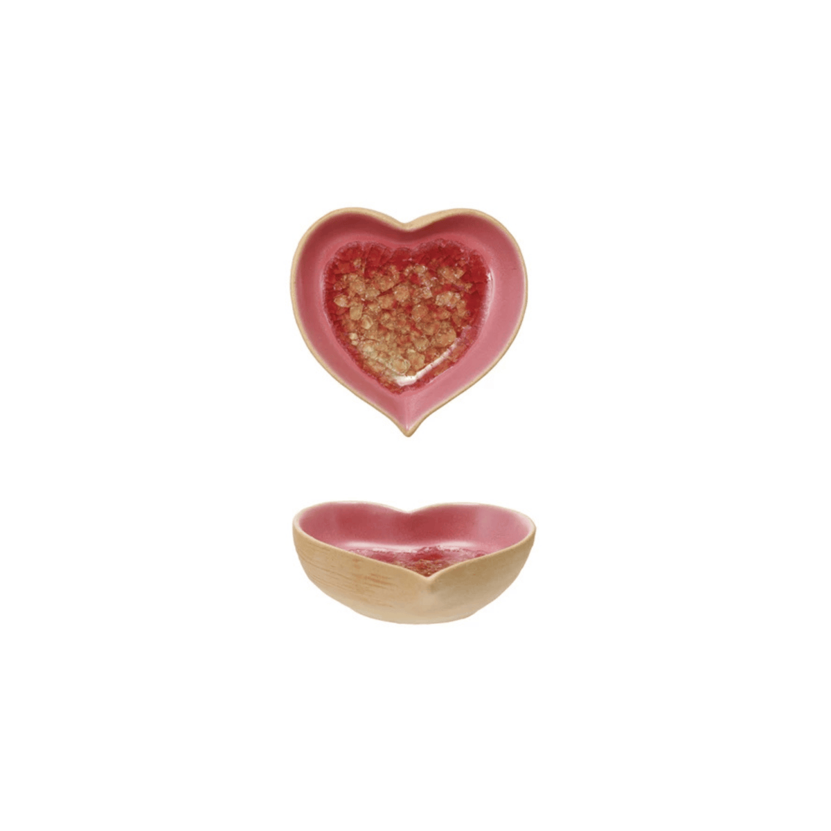 Stoneware Heart Shaped Dish,