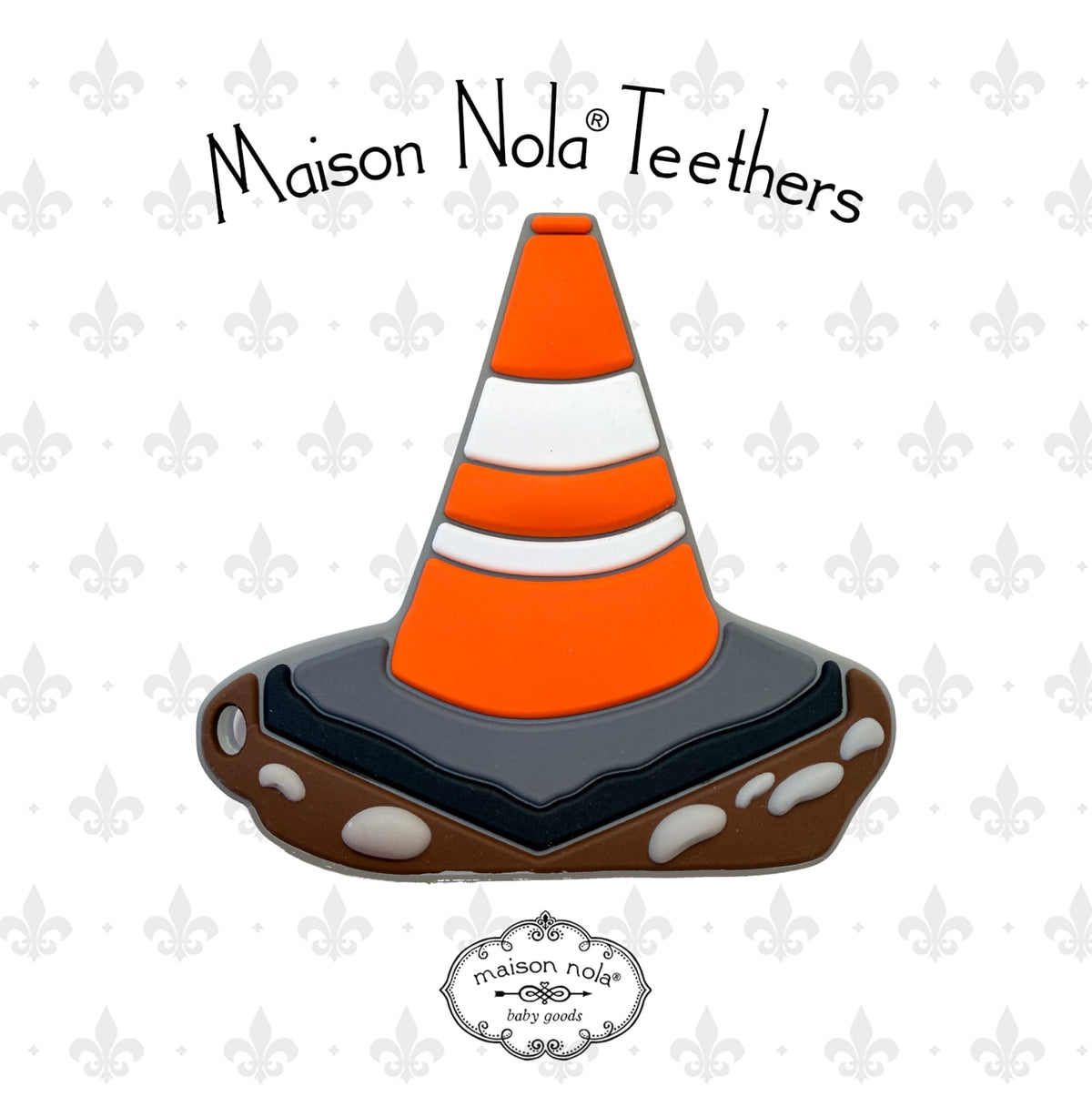 Maison Nola Pothole Traffic Cone Teether - Little Miss Muffin Children & Home