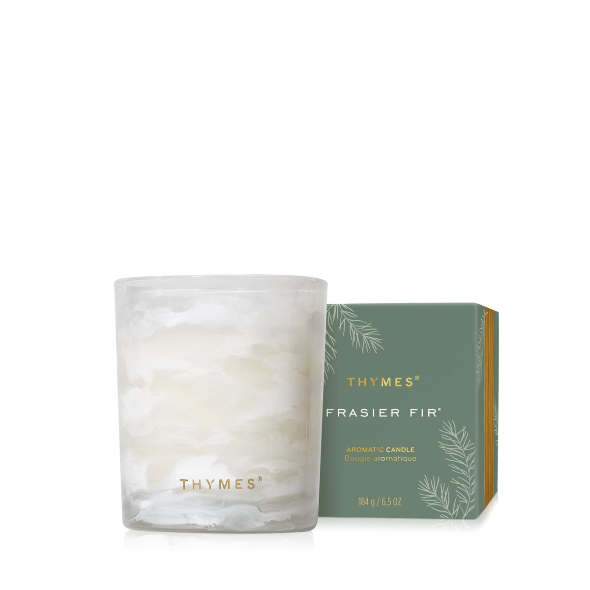 Thymes Frasier Fir Tidings Boxed Candle 6.5oz - Little Miss Muffin