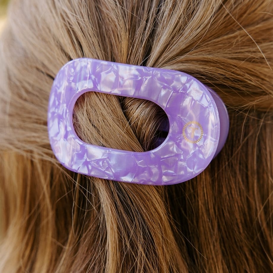 Teleties Lavender Mist Flat Round Hair Clip - Little Miss Muffin Children & Home