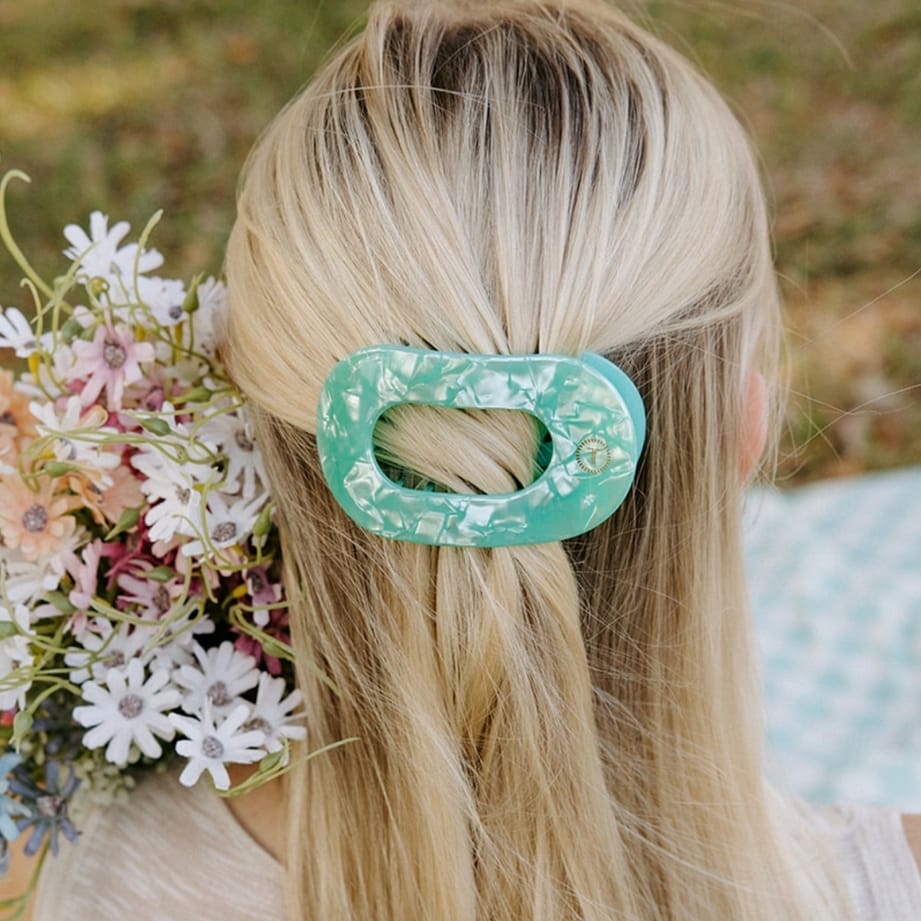 Teleties Spring Splash Flat Round Hair Clip - Little Miss Muffin Children & Home