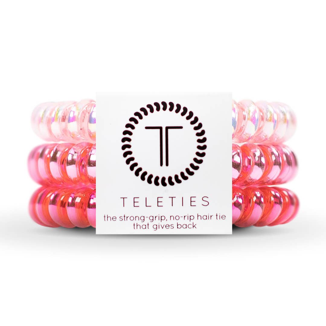 Teleties Small Think Pink Hair Ties Spiral Hair Coils - Little Miss Muffin Children & Home