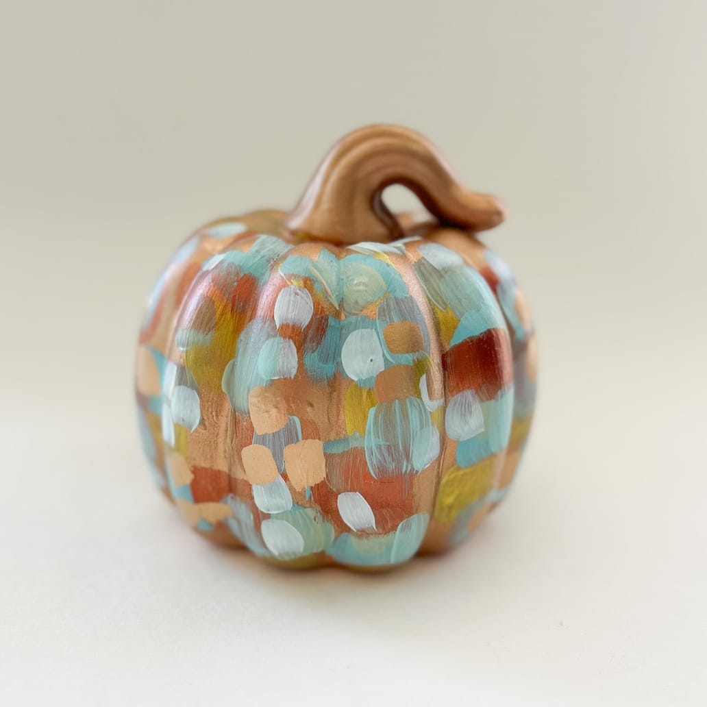 Jessica Reynolds Art Tall Copper Abstract Pumpkin - Little Miss Muffin Children & Home
