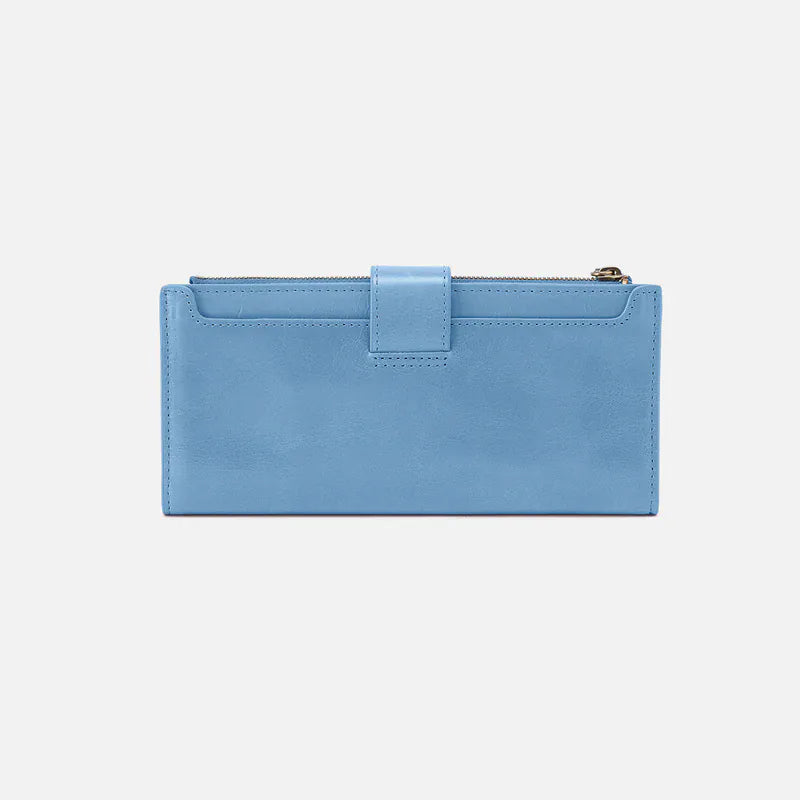 Hobo Dunn Continental Wallet in Polished Leather Faded Denim - Little Miss Muffin Children & Home