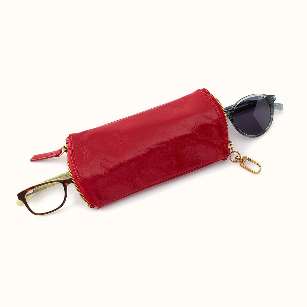 Hobo Spark Double Eyeglass Case Polished Leather - True Red - Little Miss Muffin Children & Home
