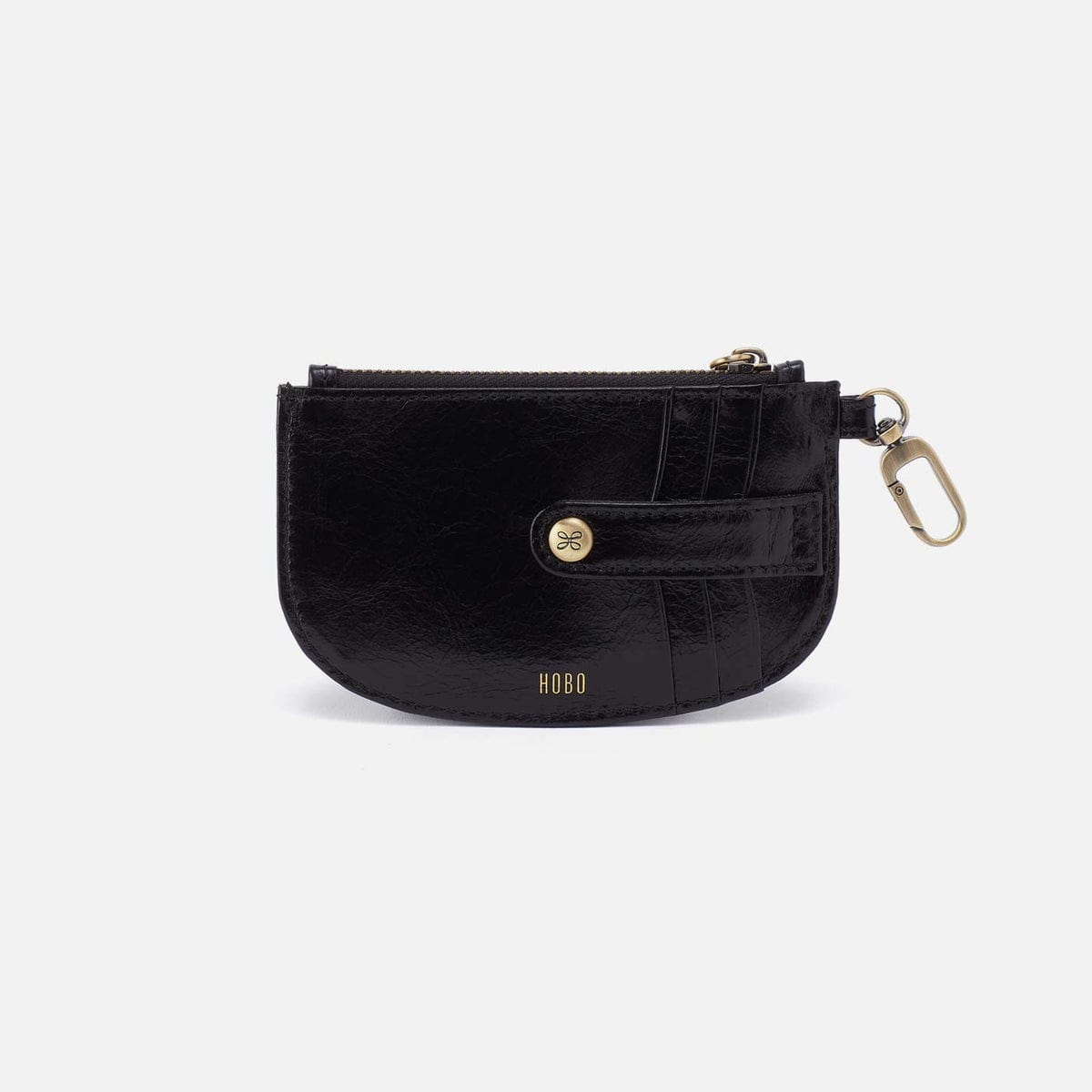 Hobo Luna Card Pouch in Polished Leather - Black - Little Miss Muffin Children & Home