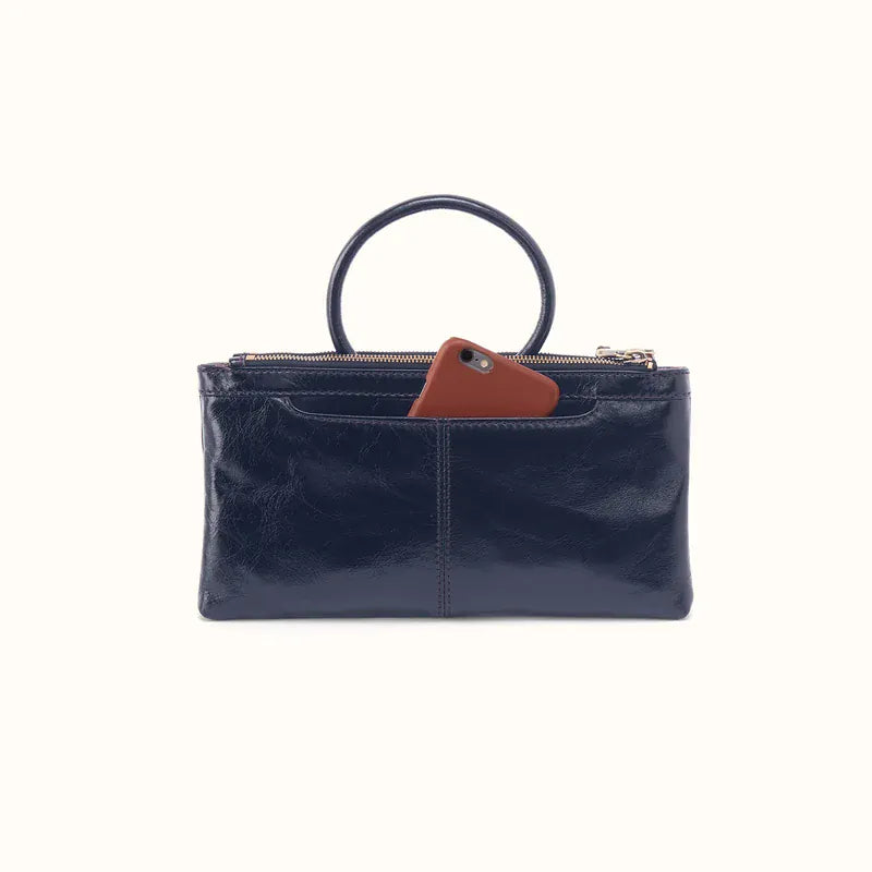Hobo Sable Crossbody in Polished Leather - Ink Navy - Little Miss Muffin Children & Home